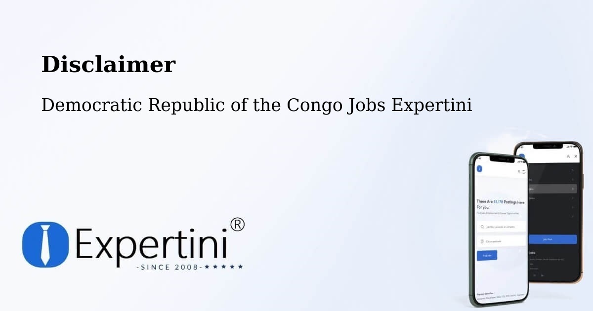 Disclaimer – Wamba - Democratic Republic of the Congo Jobs Expertini